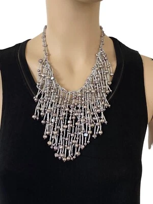 ¡De colección nunca usado! Collar caprichoso de perlas genuinas Y2K ¡Video con broche de oro de 14k! Foto 1 de 4