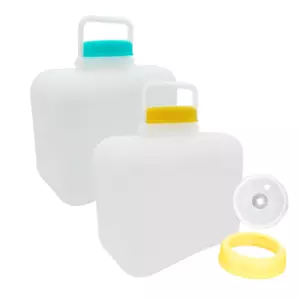 2x 10 Liter Weithalskanister Set Bügelgriff Wasser Kanister Camping WoMo Pumpe - Bild 1 von 8