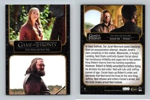 You Win Or You Die #7 Game Of Thrones Complete Series 2020 Rittenhouse Card - Picture 1 of 1
