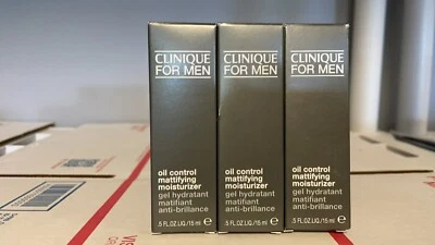 3x Clinique for Men Oil Control Mattifying Moist Gel Anti-brillance 0.5oz/15ml - Image 1 of 2