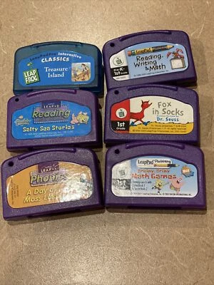 LeapFrog Leapster Explorer LeapPad Learning Game Cartridge lot of 6 - Image 1 of 3
