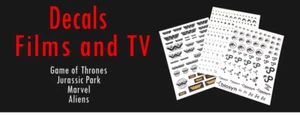 TV and Film Decals - Water Transfers - Aliens, Lord of The Rings etc - Picture 1 of 25