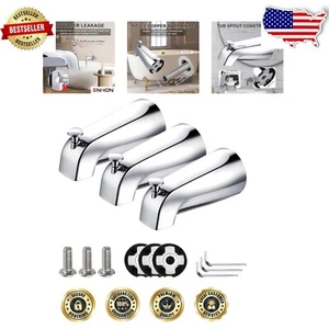 Universal Slip On Tub Spout Repair Kit with Diverter - 3 Chrome Spouts Included - Picture 1 of 9