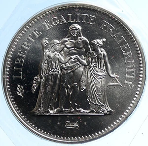 1976 FRANCE Large 50 FRANCS Authentic French Silver Coin HERCULES Motto i104779 - Picture 1 of 3
