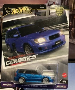 HOT WHEELS SUBARU FORESTER STI MODERN CLASSICS BLUE PREMIUM CAR CULTURE - Picture 1 of 3
