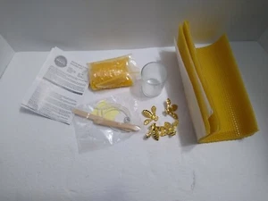 Candle Making Kit Glass Votive Craft Kit Instructions Wick Charms Flakes Beeswax - Picture 1 of 8