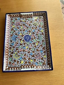Sehr dekoratives Keramik Tablett im persischen Stil 33 cm x 24,5 cm - Bild 1 von 6
