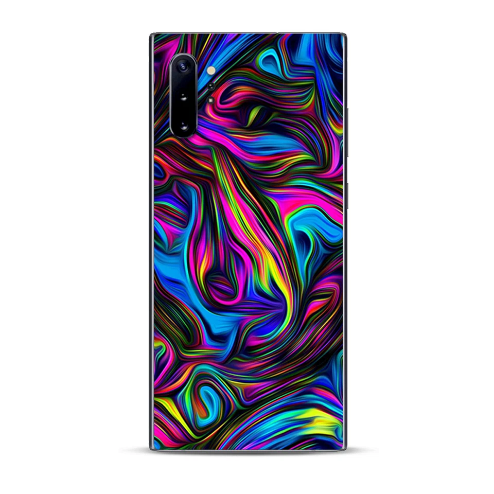 IT'S A SKIN Skins Decal Wrap for Samsung Note 10 Plus Neon Color Swirl Glass