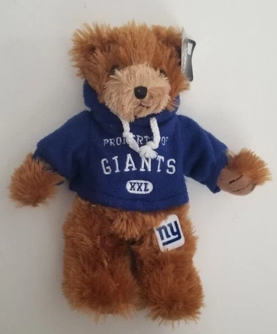 NY Giants Teddy Bear Plush Hoodie Stuffed Animal 10” 2010 Good Stuff  NFL Cover