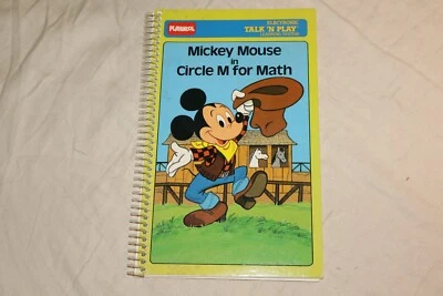 Vintage Playskool Talk n Play Mickey Mouse in Circle M for Math Book ONLY - Image 1 of 3