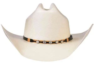 Men's Western Cowboy Hat El General Marlboro 500X Malboro PAPEL ARROZ BLANCO - Picture 1 of 11