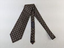 VTG Burberrys Of London USA Tie Handsewn Silk Geometric Handmade Necktie Classic