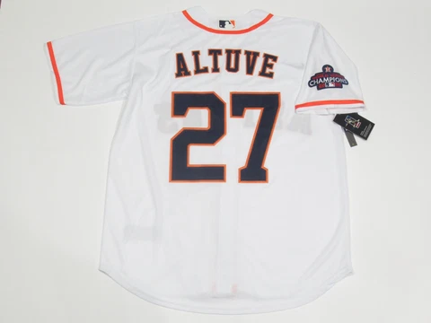 Jose Altuve #27 Houston Astros 2022 World Series Champions Jersey White Cover