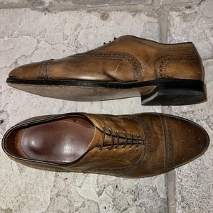 Allen Edmonds Strand breite Passform antik Brogue Medaillon Cap-Toe elegante Schuhe 13 E - Bild 1 von 10