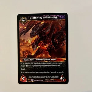 WoW TCG Twilight 21/220 Deathwing the Destroyer Unscratched Uneedeemed Condition - Picture 1 of 2
