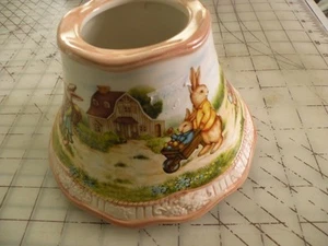 2011 Yankee Candle Exclusive Easter Jar Candle Chimney Shade Topper Bunnies MINT - Picture 1 of 6