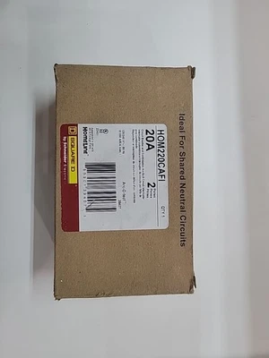 NEW IN BOX Square D HOM220CAFI 20 A, AFCI Miniature Circuit Breaker (N1) - Image 1 of 3