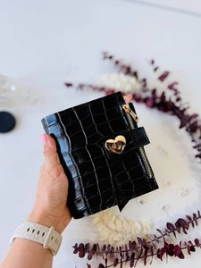 Elegant A7 Daily Planner | Black Crocodile-Embossed Organizer. A7 Planner 2026. - Picture 1 of 21