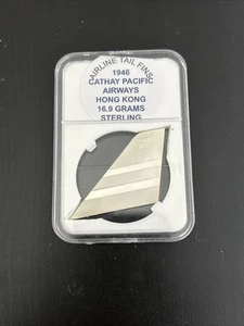 Cathay Pacific Airways Solid Sterling Silver Tail Fin Silver Bar - 16.9 Grams - Picture 1 of 5