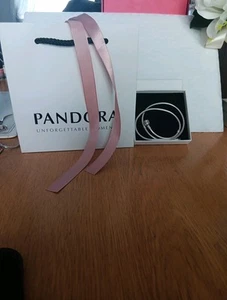 Pandora Charm Necklace Snake Chain Genuine ALE 925 590703HV 40CM - Picture 1 of 10