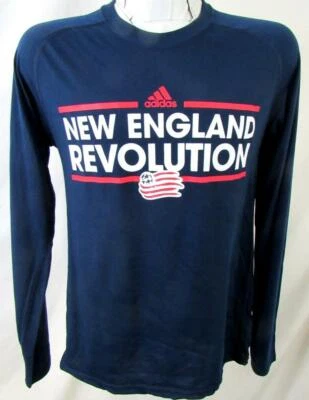 New England Revolution Men S - XL Adidas Long Sleeve Screened Team T-shirt NER 1 - Image 1 of 4