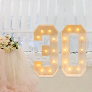 30 Light Up Numbers 30th Birthday Party Decoration Light Up Numbers for Birthday - Picture 1 of 12