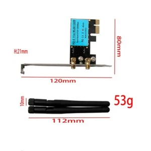 1200Mbps PCI-E Wireless WiFi Card 2.4G/5G Dual Band Network Adapter for Desktop - Picture 1 of 12