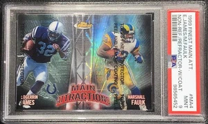 1999 TOPPS FINEST EDGERRIN JAMES & MARSHALL FAULK, #MA4, ROOKIE, MAIN ATTRACTION - Bild 1 von 2