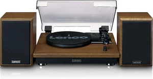 Lenco LS-100WD Vinyl Record Player Turntable,Bluetooth & Speakers - Wood - Picture 1 of 3