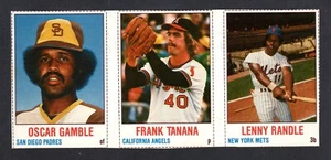 1978 HOSTESS PANEL #100 101 102 Oscar Gamble Frank Tanana Len Randle EX-MT A - Picture 1 of 2