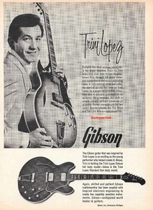 1965 Gibson Guitar Trini Lopez Original Vintage Print Ad - Bild 1 von 1