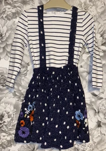 Girls Age 18-24 Months - Next Pretty Skirt With Braces & Top Outfit - Picture 1 of 4