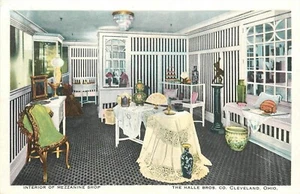 1920s Cleveland Ohio Interior Mezzanine shop Halle Bros Postcard 25-1495 - Picture 1 of 2