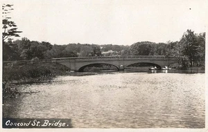 Postcard Massachusetts Concord St Bridge Framingham? Ashland? c1920s RPPC MINT - Picture 1 of 1