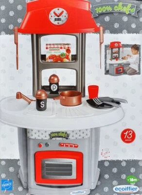 Ecoiffier Spielküche mit Zubehör Spielzeug Kinder Ofen Herd Spüle ca. 42x27,5x60