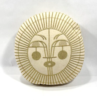 Justina Blakeney Gold Brown Sun Face Ayo Throw Pillow Target 16" in. - Image 1 of 3