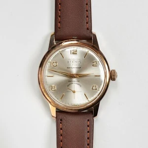 STENIS 17 Rubis Vintage Herren Armbanduhr vergoldet 10 Mikron - 34mm - Bild 1 von 10