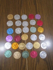LOT OF 30 - 1970'S MARDI GRAS DOUBLOONS NEW ORLEANS - Picture 1 of 8