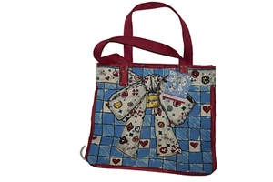 Brighton LOVE SPARKLE Bow Cat Kitten Dog Blue Tote Bag MSRP $150 NEW - Picture 1 of 5