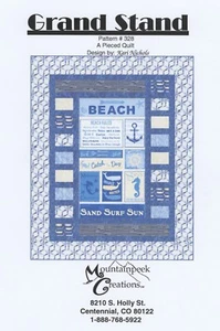 GRAND STAND Quilt Pattern for Panel Fabrics by Mountainpeek Creations - Picture 1 of 2