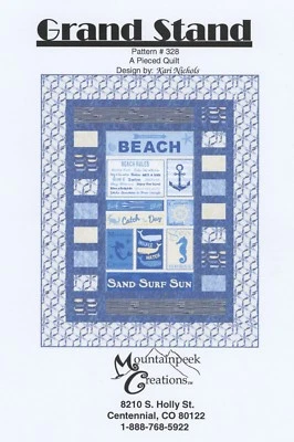 GRAND STAND Quilt Pattern for Panel Fabrics by Mountainpeek Creations - Image 1 of 2