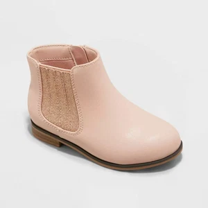 Toddler Girls' Ossi Zipper Slip-On Chelsea Boots - Cat & Jack Blush Pink 8 - Picture 1 of 2