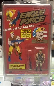 Figura de acción Posable Eagle Force Turk Die Cast Metal 3" Mego 1981 Nuevo en paquete Guerrero - Imagen 1 de 17
