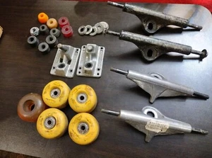 26 Piece Lot of Skateboard Trucks Wheels Bushings Independent Voltage Wever - Picture 1 of 22