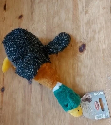 Plüschente quietschendes Hundespielzeug 30 cm lang Ente zum Jagen und Toben - Bild 1 von 4
