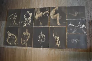 11 Vintage Gay Art Nude Male Prints Leon Barnard THE DEPTH OF MAN Sepia Lot B&W - Picture 1 of 24