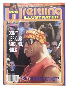 Pro Wrestling Illustrated JULY 1993 PWI Hulk Hogan Cover, British Bulldog Poster - Picture 1 of 3