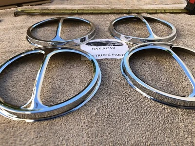 NEW VINTAGE STYLE CAT EYE HEAD LIGHT COVERS - ( 4-HEADLIGHTS ) - Image 1 of 4