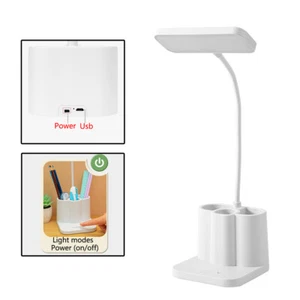 USB LED Desk Light Dimmable Bedside Reading Lamp Rechargeable Touch Control - Picture 1 of 15