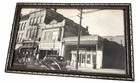 Antique Framed Black White Photo Storefront Colorado Town Automobile Signs